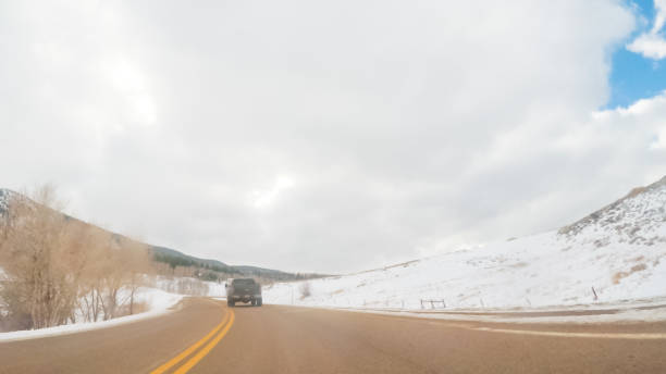 istock Driving West on mountain highway to Steamboat Springs. 1088434706