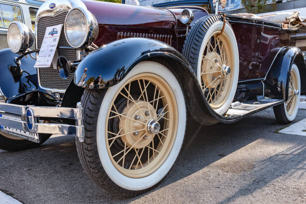 Ford A Phaeton, built at year 1928. Belgrade, Serbia-October 13, 2018: An oldtimer exhibition in the parking lot in front of the Rakovica Municipality in Belgrade, Serbia. Ford A Phaeton, built at year 1928. 1920 1929 stock pictures, royalty-free photos & images