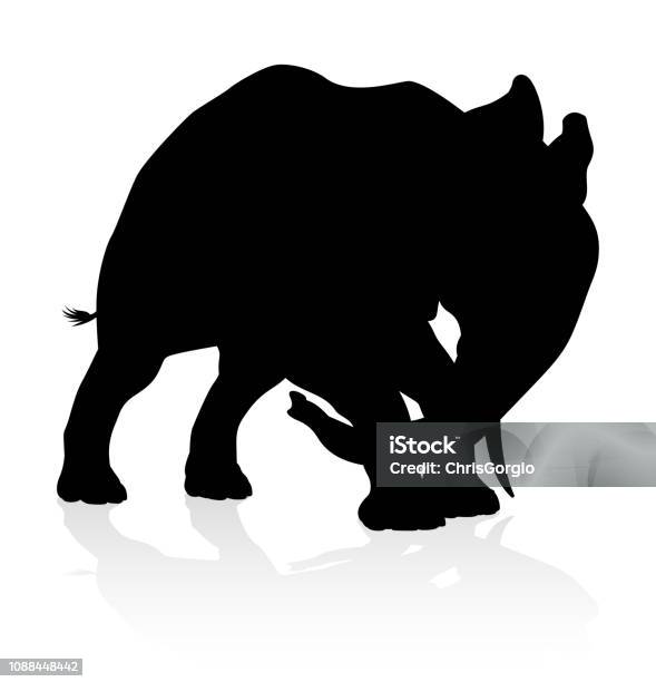 Elephant Animal Silhouette Stock Illustration - Download Image Now - Africa, Animal, Animal Themes
