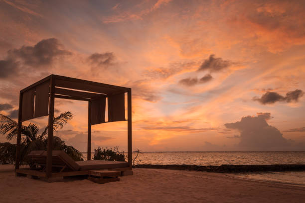clouds in the sky during twilight. landscape. Freedom concept in a tropical destination