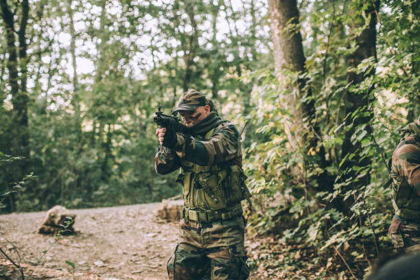 istock Military soldier shooting a weapon 1088460550