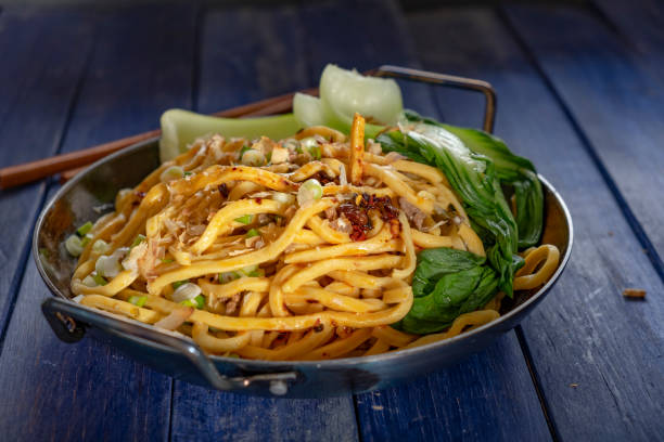 istock Asian Noodle with minced pork and bok choy 1088460692