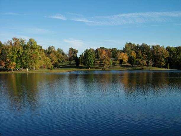 istock Blue Skies Reflected on a Calm, Clear Lake 1088475888