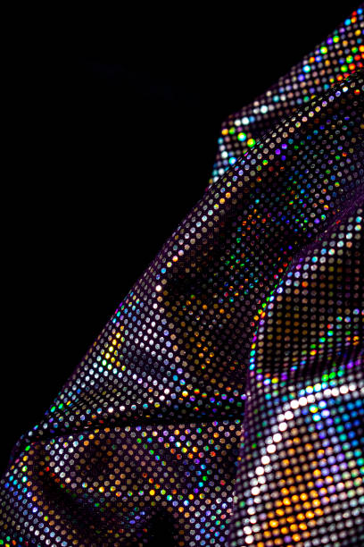 Holographic Sequin Rainbow Shiny Material Background stock photo