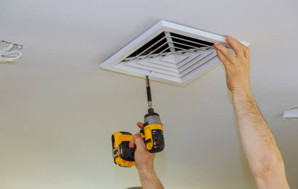 istock The process of installing mounting skin ceiling covered by plastic ventilation cover 1088482832