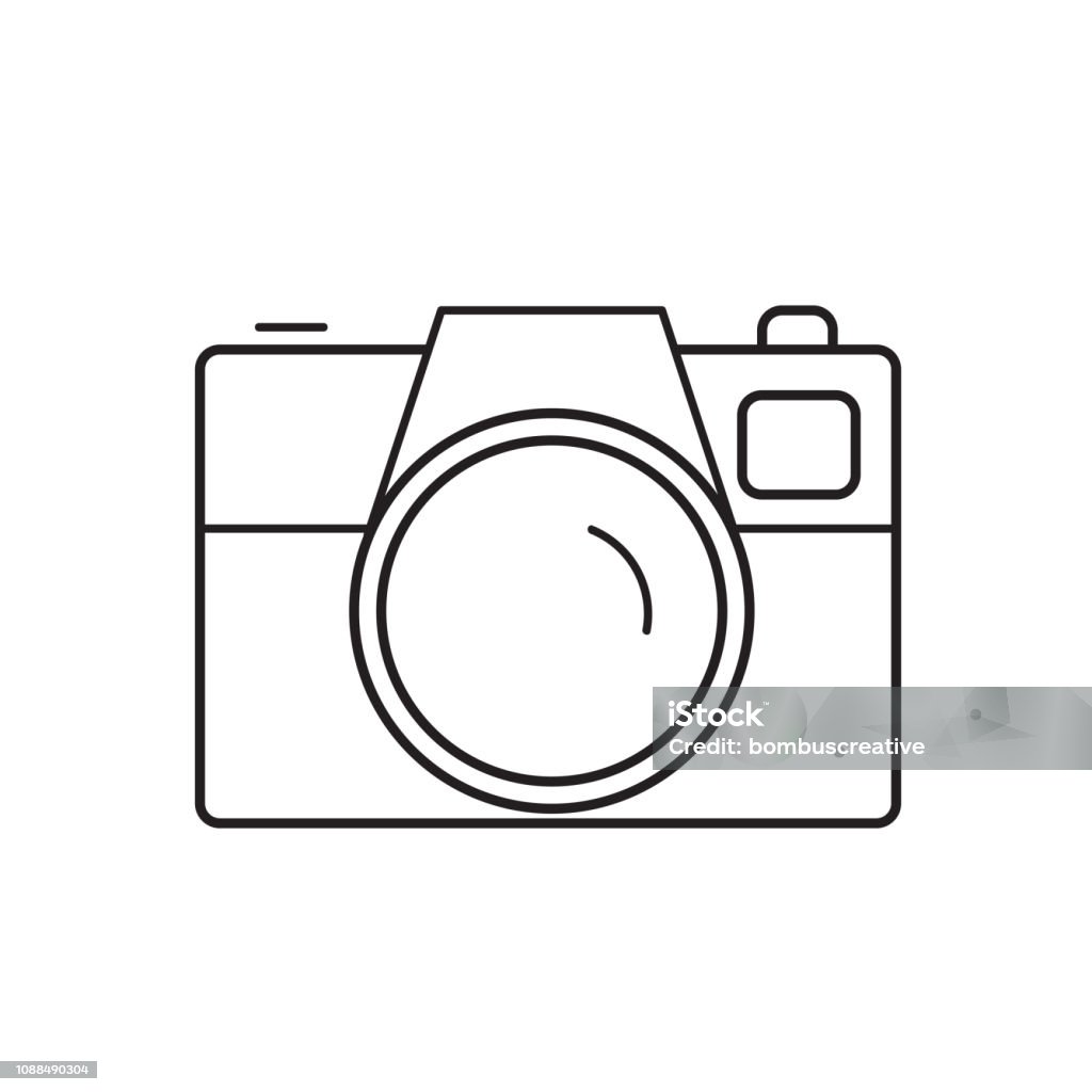 Camera Line Icon Camera - Photographic Equipment stock vector