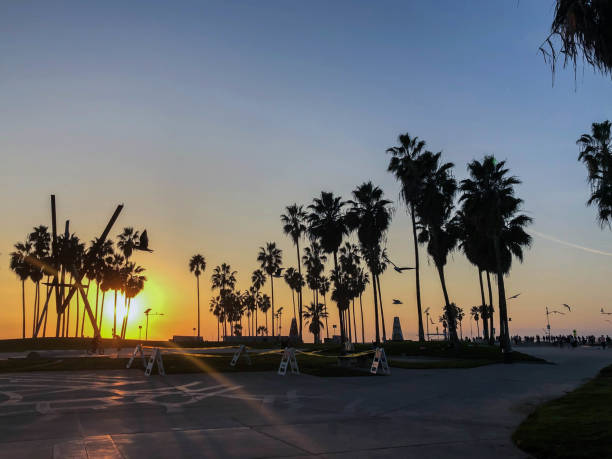 istock Waves crash on the rocks in Venice Beach, CA at sunset 1088510864