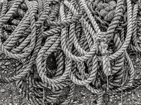 Rope on a dock on the Island of Ischia, Italy