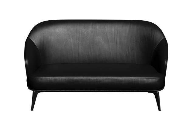 istock 3d render of black leather armchair 1088521720