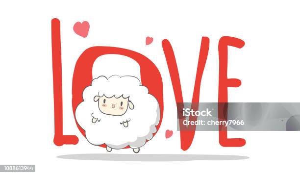 Aşk Yaratıcı Elle Çizilmiş Kartı Happy Valentines Day Sevimli Çizgi Koyun Tebrik Kartı Tebrik Kartı Ile Kalp Kart Vektör Öğeleri Aşk El Ilanları Davetiye Broşür Poster Afiş Stok Vektör Sanatı & Aşk‘nin Daha Fazla Görseli