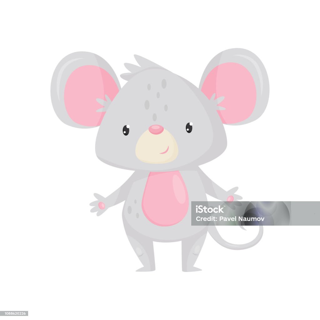 Adorable Mouse With Shiny Eyes Cartoon Rodent With Pink Belly Big Ears And Long Tail Flat Vector Icon Stock Illustration - Download Image Now - iStock Adorable Mouse With Shiny Eyes Cartoon Rodent With Pink Belly Big Ears And Long Tail Flat Vector Icon Stock Illustration - Download Image Now - iStock