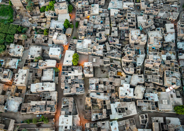 istock Nature and houses through the balloon 1088638956