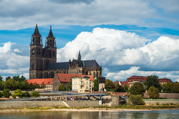 istock View over the river Elbe to Magdeburg, Germany 1088640906