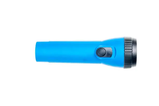 LED flashlight isolated on white background with clipping path.