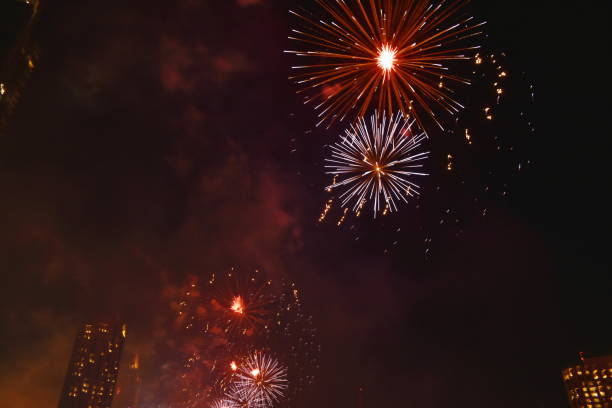 istock new year celebration fireworks on river in Thailand 1088657752
