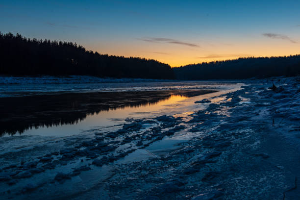 istock frozen ice and snow in river in winter 1088663552