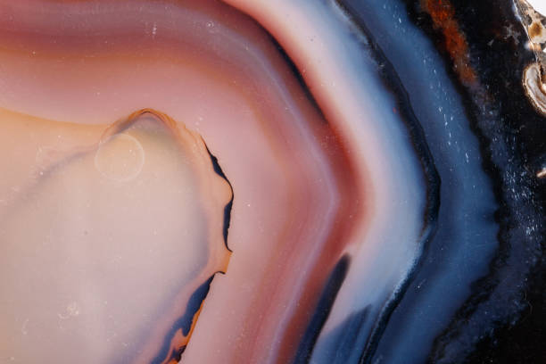istock Macro mineral stone Yellow, brown Agate breed a white background 1088673648