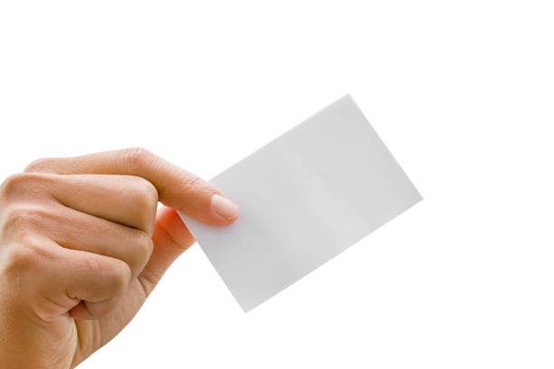 istock Male hand holding blank business card - clipping paths. 1088681170