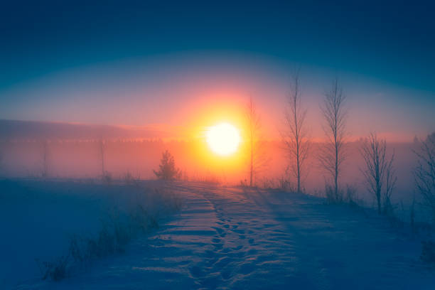 istock Winter sunset view from Sotkamo, Finland. 1088684186