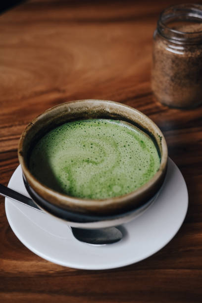istock Matcha tea with vegan coconut milk 1088688420