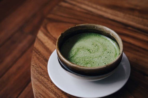 istock Matcha tea with vegan coconut milk 1088688422