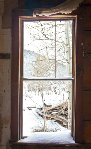 istock Looking out the Window of an Abandoned Cabin 1088691058