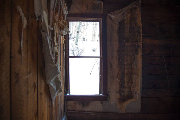 istock Textured, Weathered Wallpaper with a Window 1088691074