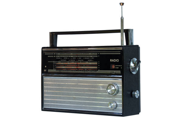 istock Old soviet radio isolated on white background 1088698956
