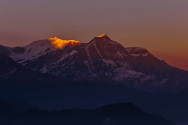istock Brilliant dark red mountain sunset 1088706500