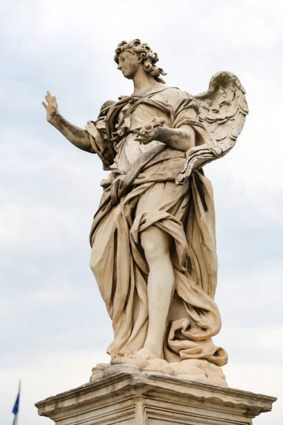 istock Angel with the Nails Statue in Hadrian Bridge, Rome, Italy 1088711226