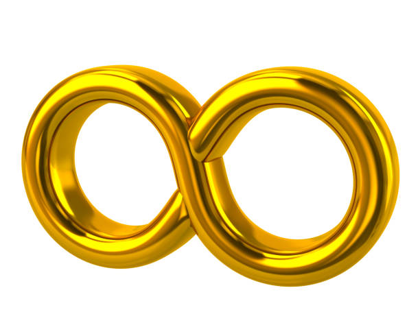 istock Golden symbol of infinity 3d illustration 1088711350