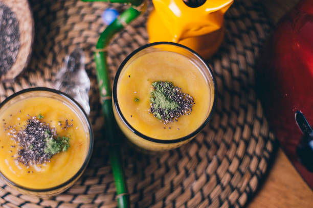 Chia Seed, Mousse - Dessert,Orange, Juice