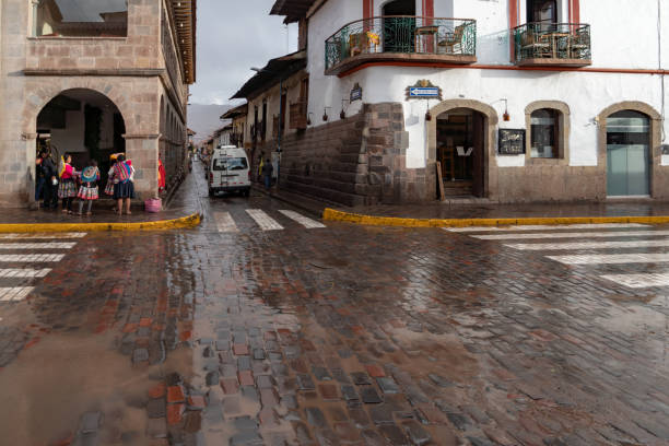 fotografii de stoc, fotografii și imagini scutite de redevențe cu scena stradală din cusco - chinchero district