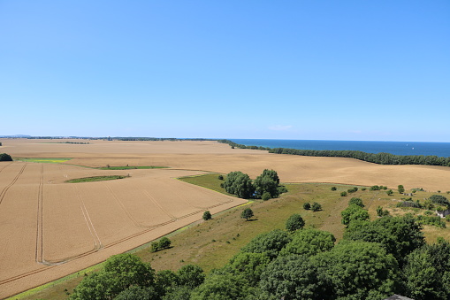 View from New lighthouse at Cape Arkona at Island Rügen, Baltic Sea Germany