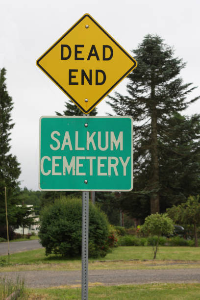 Dead End Road Sign stock photo