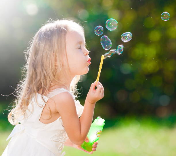 istock girl white dress, soap bubble blower 1088771890