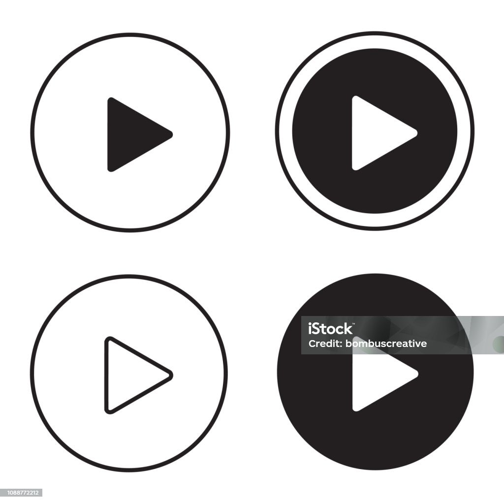 Play Icons Icon Symbol stock vector