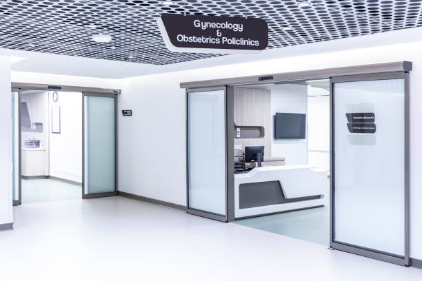 istock Empty Corridor In Modern Hospital 1088784118