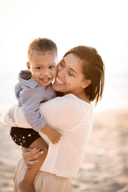 istock Mother and son spending time together on the beach. 1088801182