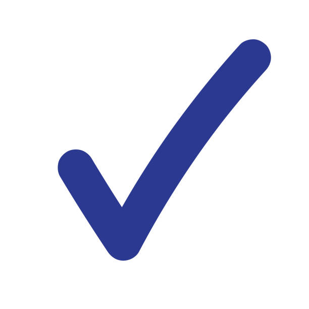 illustrazioni stock, clip art, cartoni animati e icone di tendenza di simbolo vettore icona tick - votazione immagine