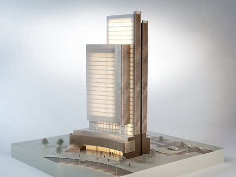 skyscraper, 3D illustration