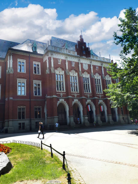 The Jagiellonian University in Krakow Poland. The University was the first in Europe to establish chairs in Mathematics and Astronomy and it was here that Copernicus discovered the earth moves around the sun.