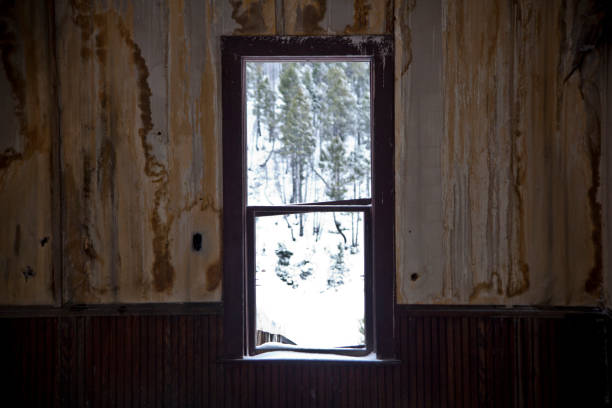 istock Looking out the Window of an Abandoned Cabin 1088816074