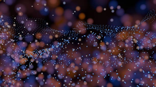 istock Abstract Futuristic 3d Render Illustration. Plexus polygonal background. Wireframe landscape concept. Dark sci-fi backdrop. Dots and lines connections. Space surface. Big data macro wireframe. 1088816174