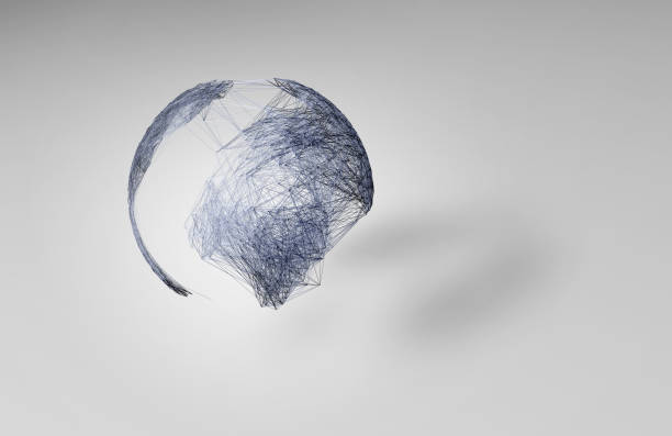 istock realistic planet earth wire plexus shape on paper background, with shadow. 3D rendering. 1088833220