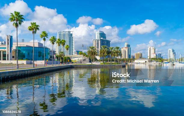 St Petersburg Florida Skyline And Harbor Stock Photo - Download Image Now - Florida - US State, St. Petersburg - Florida, Urban Skyline