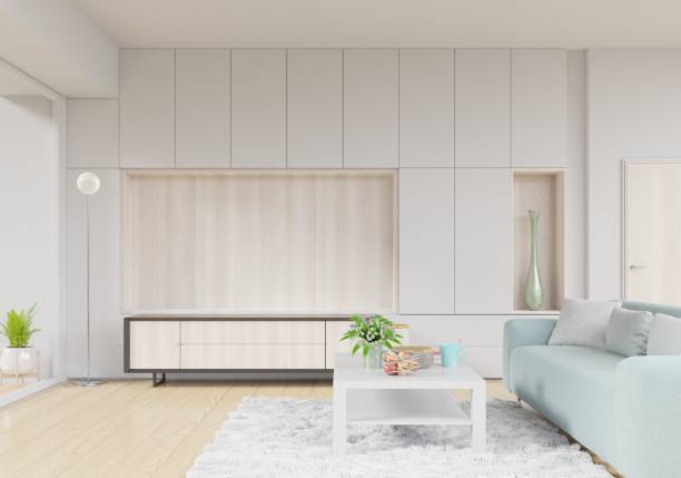istock Living room with tv, sofa with table 1088840368