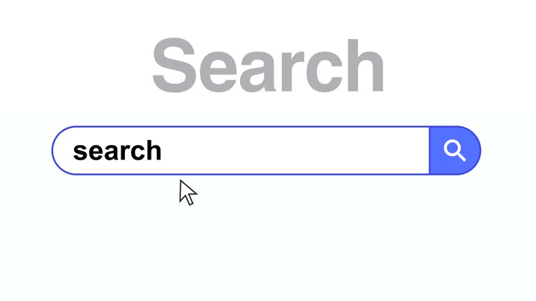 Browser or web page with a search box for internet searching