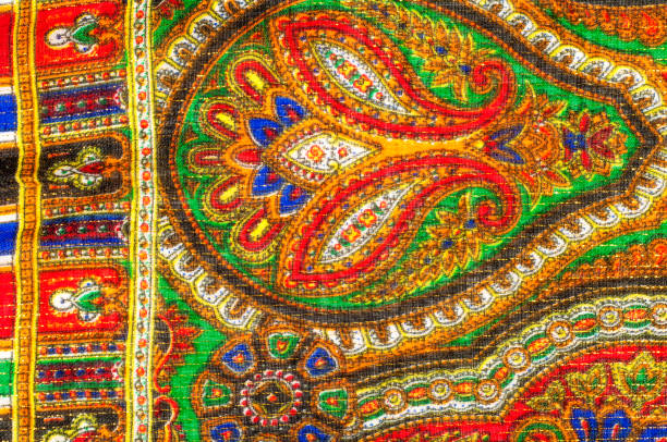 istock Texture, background, pattern. Woman's shawl, shawl. Bright colors. Paisley. Indian themes. 1088866976