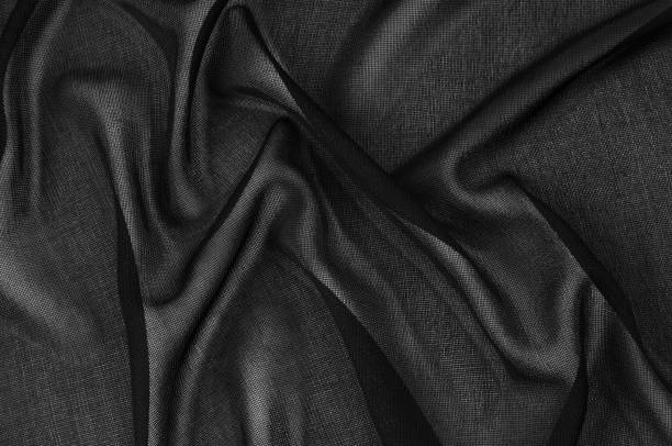 istock Texture, background, pattern. Black transparent fabric. Black Mesh Fabric See Through Sheer Stretchy Goth Punk Scene Emo Trendy Sexy Fashion Transparent Cover Up Four way stretch 1088876034
